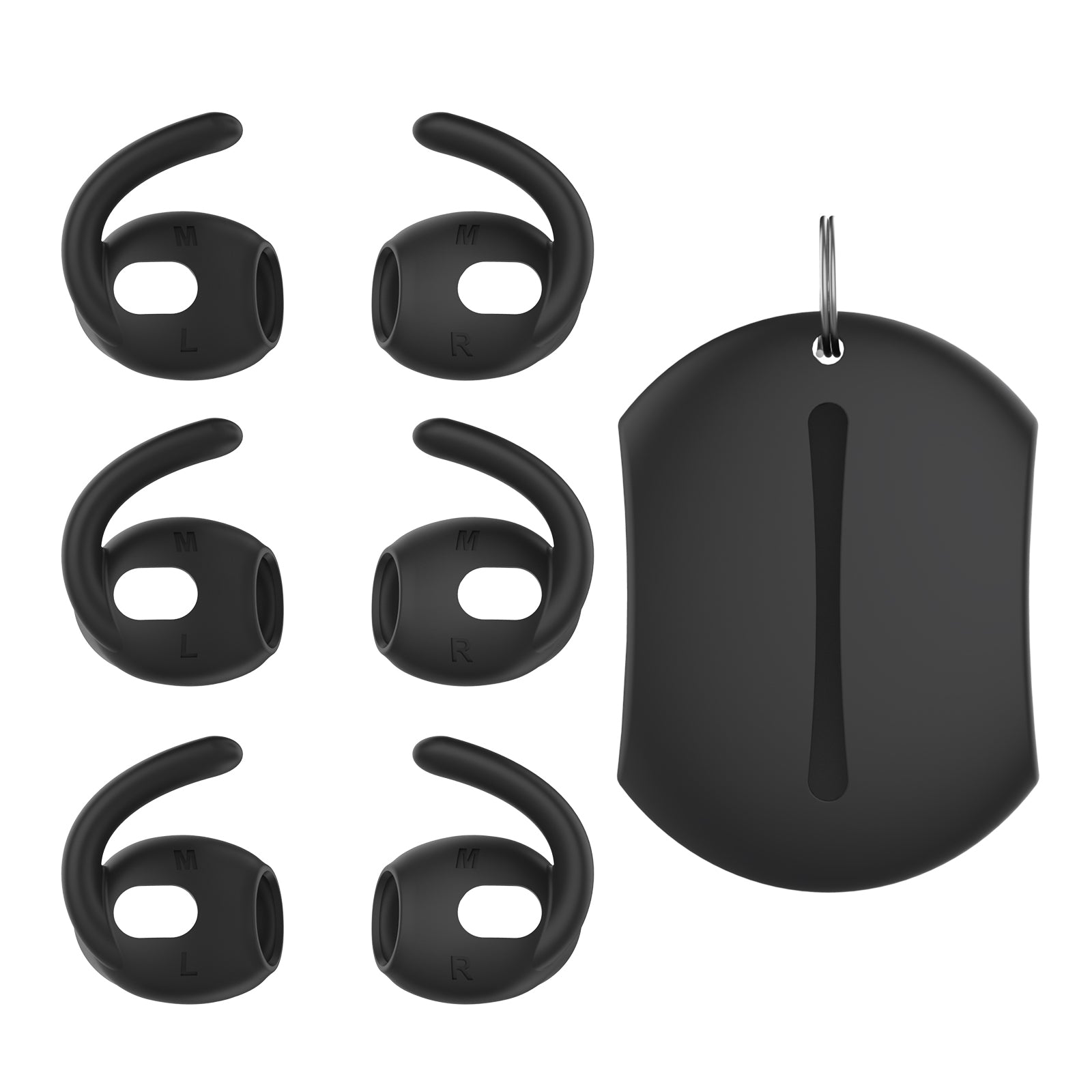 AHASTYLE PT60-3 Anti-Lost Ear Hooks for AirPods Pro 3 Anti-Slip Earhook 3 Pairs Silicone Ear Tips with Storage Box (Size: M) AHASTYLE PT60-3 Anti-Lost Ear Hooks for AirPods Pro 3 Anti-Slip Earhook 3 Pairs Silicone Ear Tips with Storage Box (Size: M)